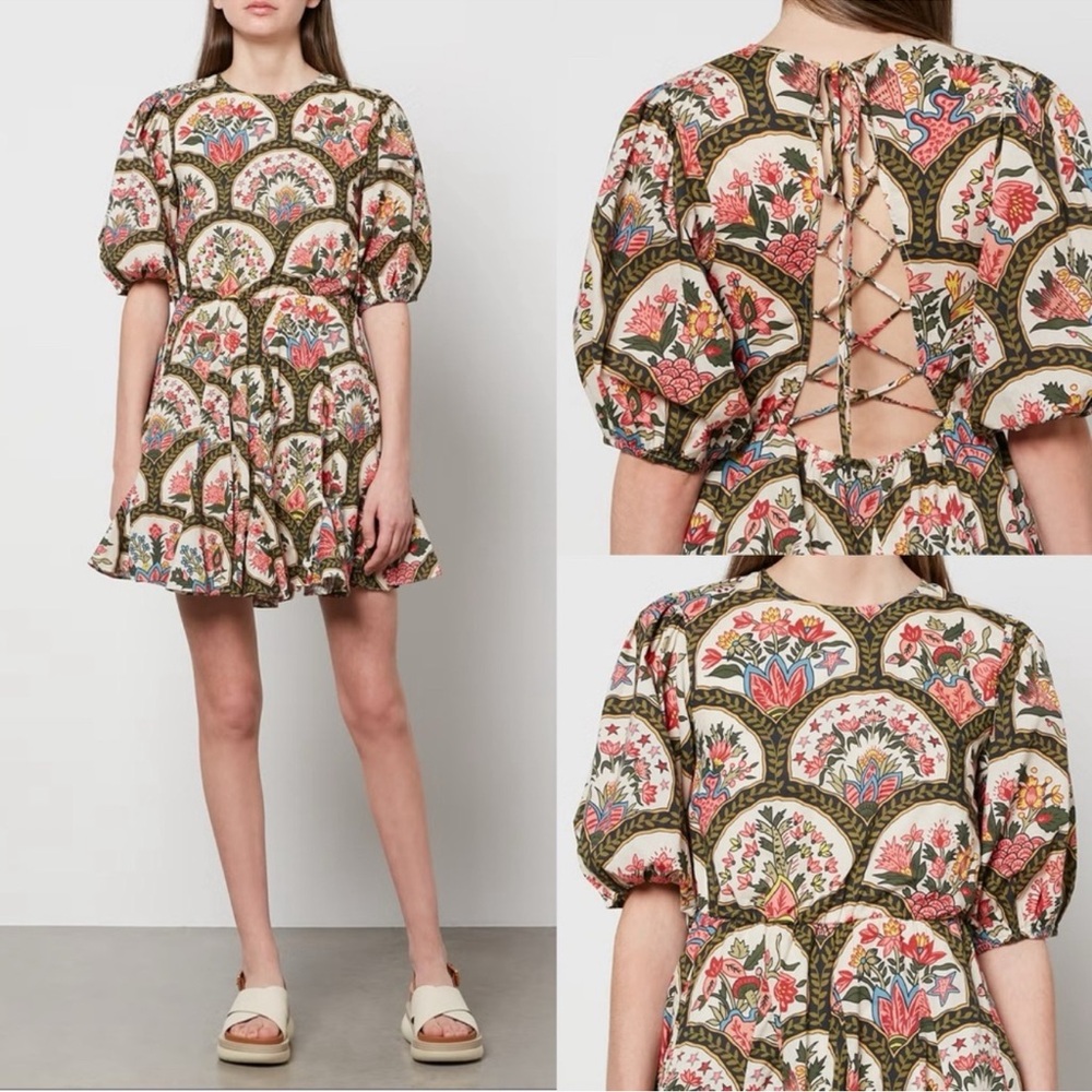 RHODE
Molly Dress S Color: Mushroom Floral Cotton